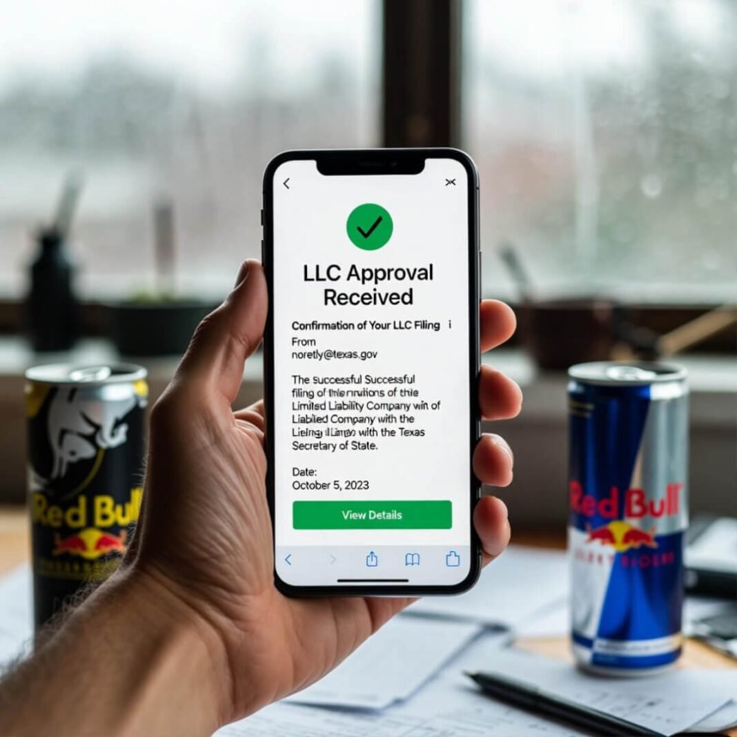 Shaky hand with LLC approval, rainy chaos.