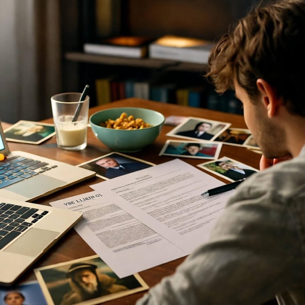 Sticky note scribbles on divorce guide.